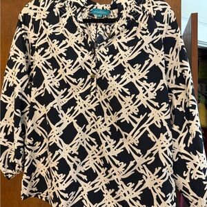 Black and Cream Women's Top